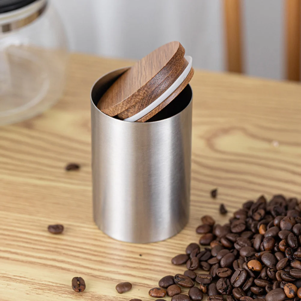 

Metal Tea Canister Stainless Steel Storage Jar with Lid for Loose Tea Dry Food Storage Container Coffee Canister