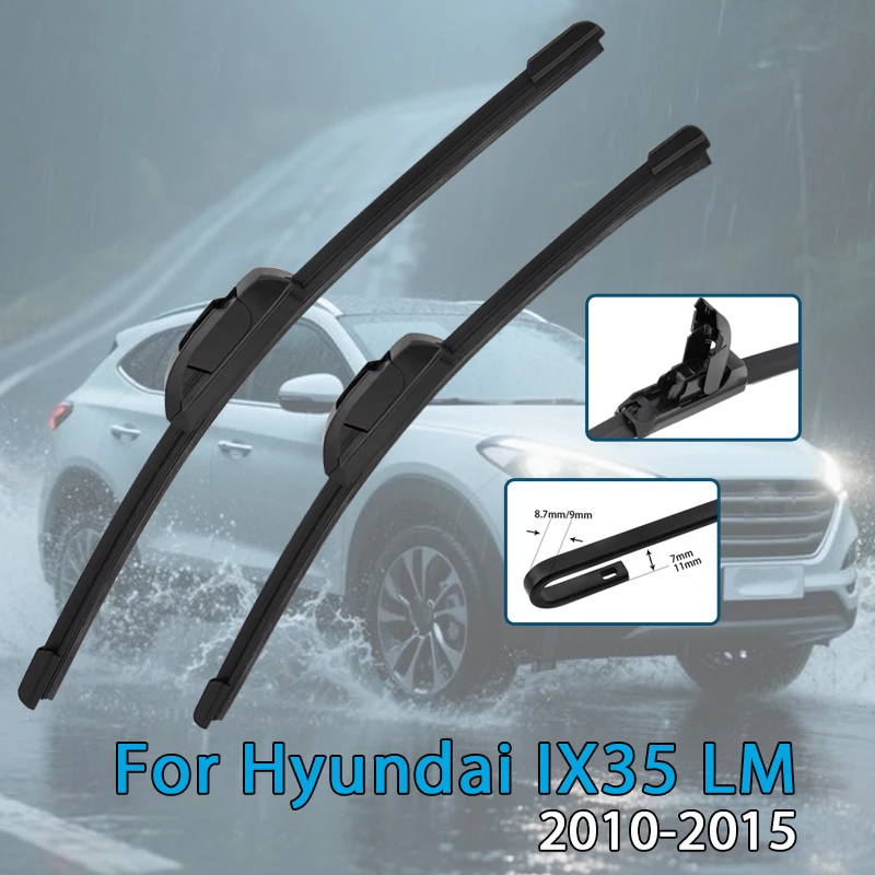 Auto Wischerblätter 24 "+ 16" Für Hyundai IX35 LM 2010-2015 Windschutzscheibe Windschutzscheibe Frontscheibe Klingen fit U Haken Arm Auto Zubehör