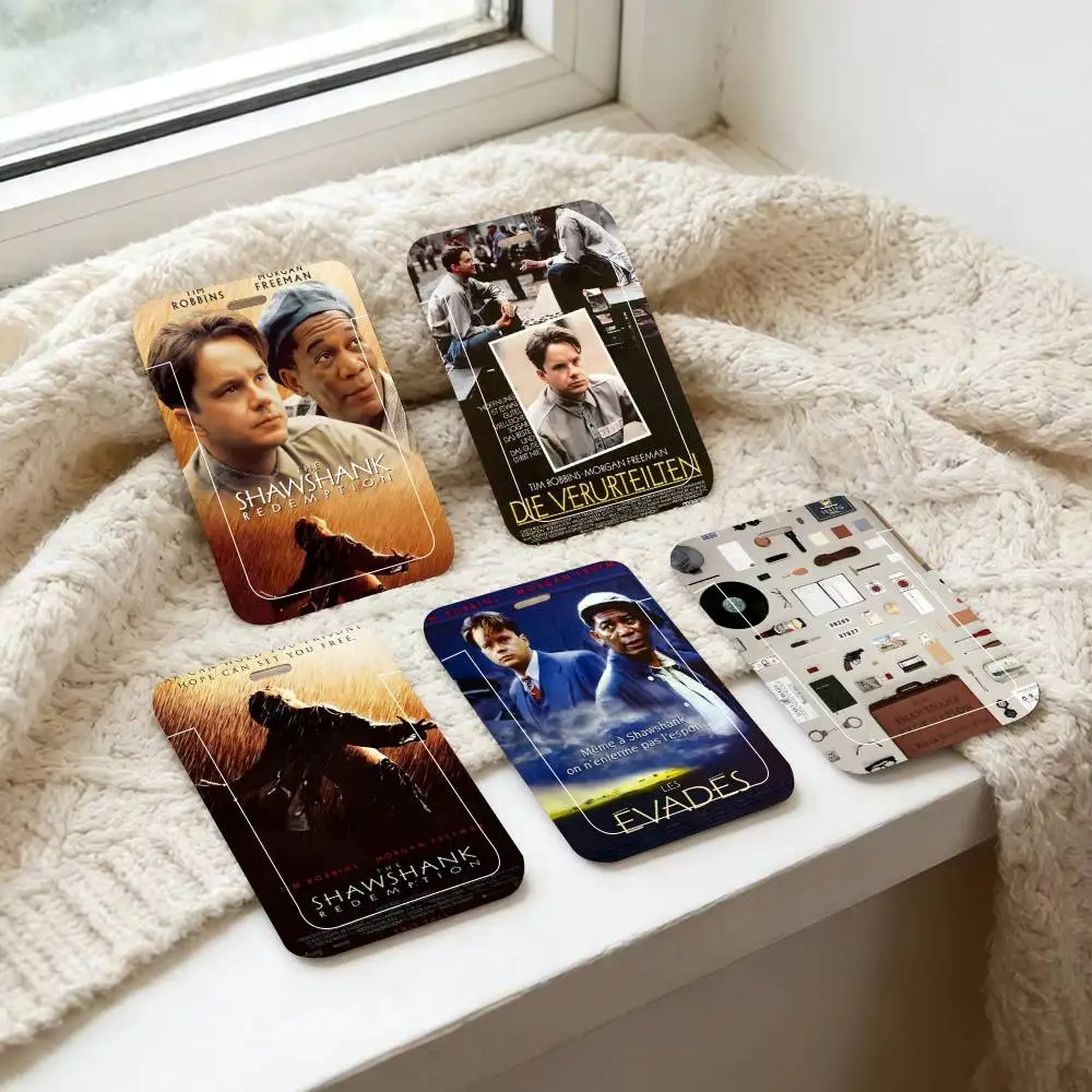 Porte-carte d'identité et étui pour cartes de transport avec cordon, motif film classique Shawshank Redemption, pour femmes, hommes, permis de travail, étudiants et enfants