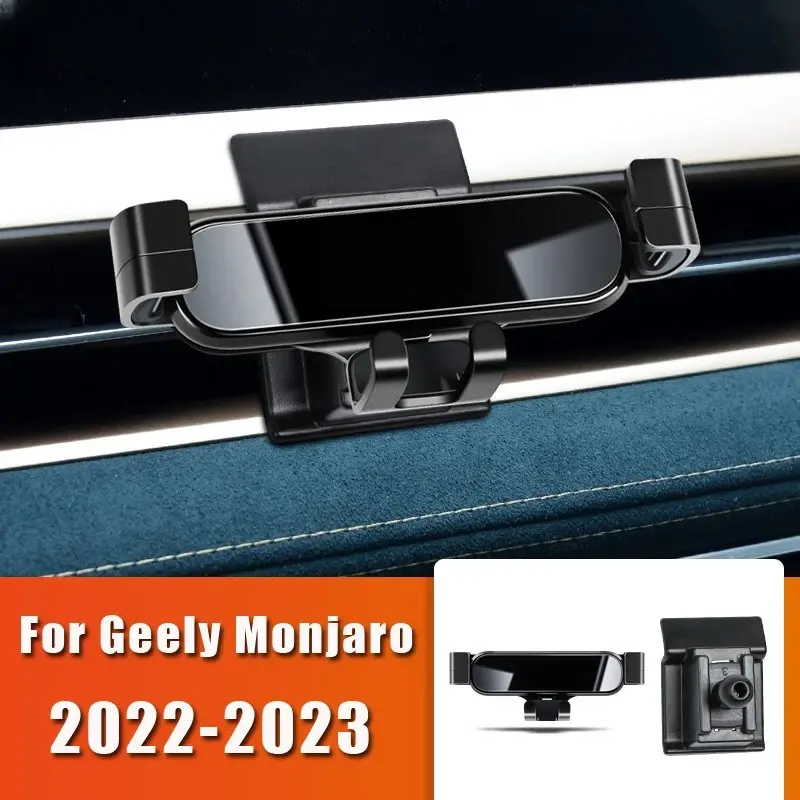 For Geely Monjaro KX11 2022-2024 Grand Koleos Car Styling Mobile Phone Holder Air Vent Mount Gravity Bracket Stand Accessories