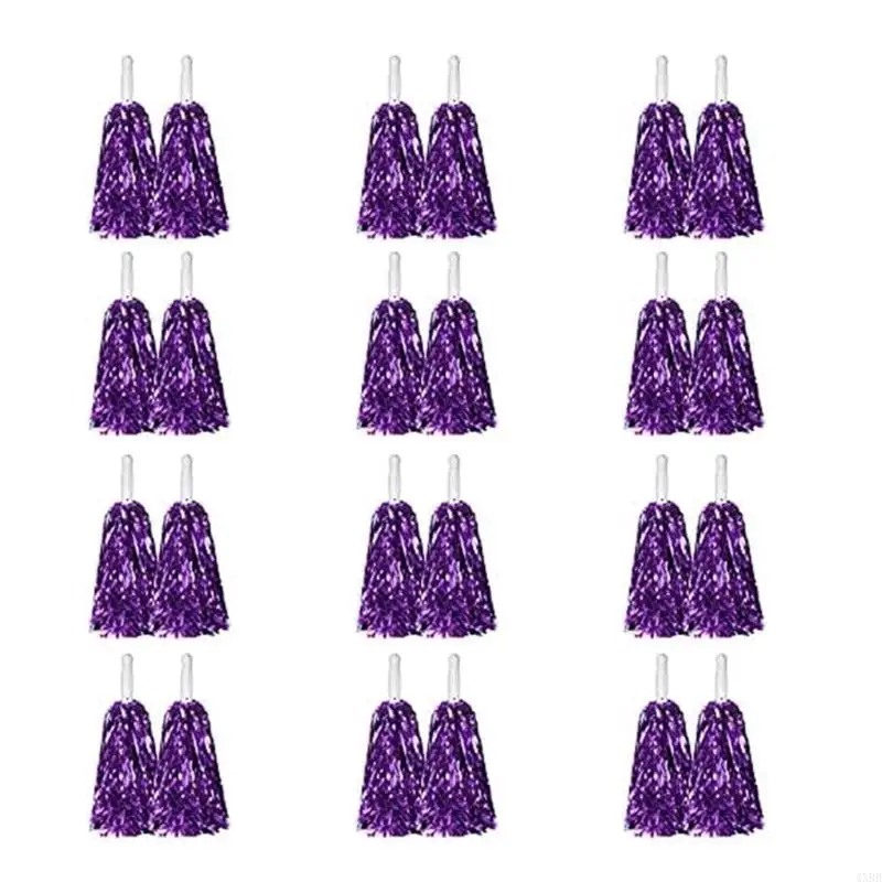 Cheerleader Cheerleading Poms Poms Plastic Sports Handheld Cheerleader Pompoms 4XBB
