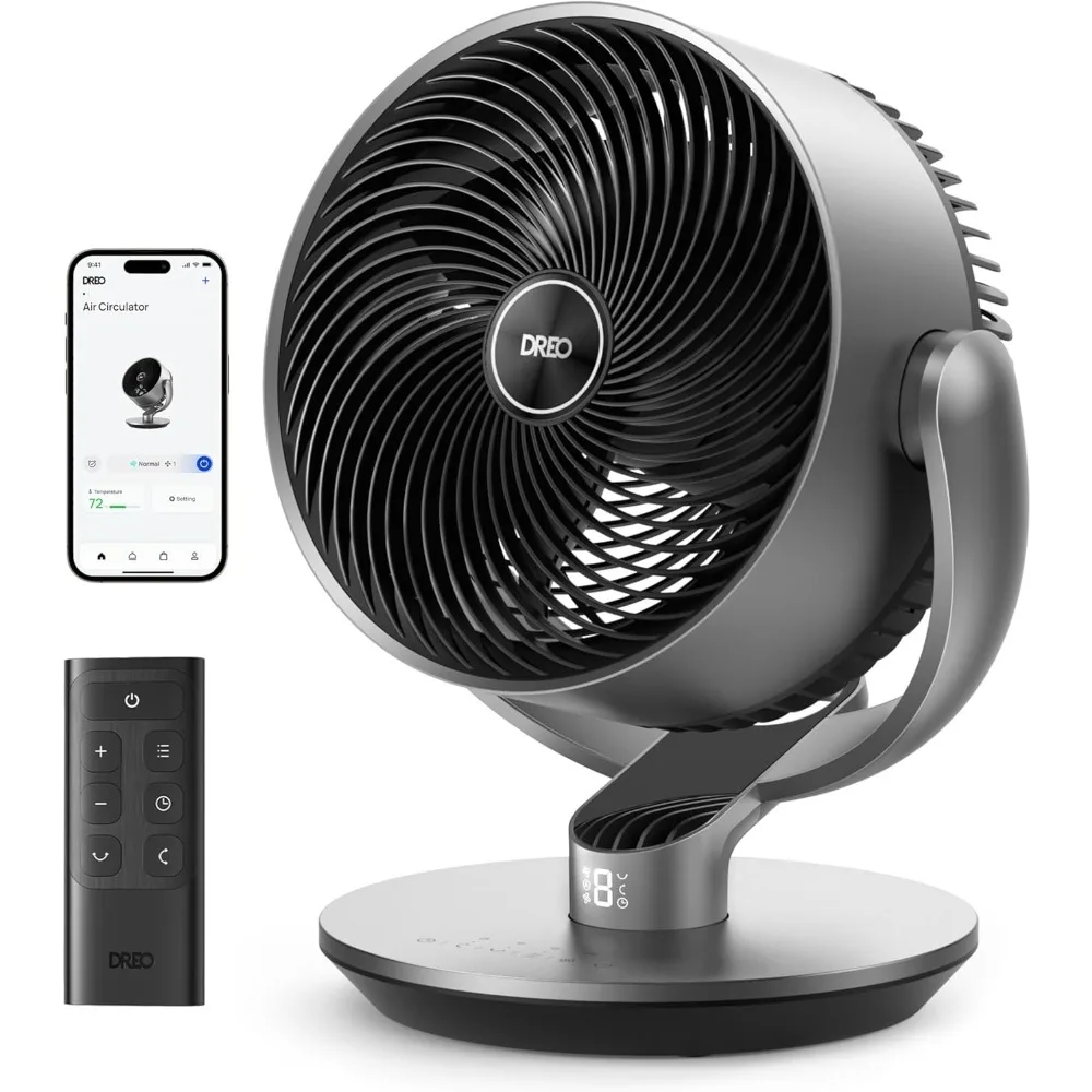 

16 Inch 25dB Quiet Smart Fans for Bedroom, DC Room Fan with Remote, 120°+120° Oscillating Fan