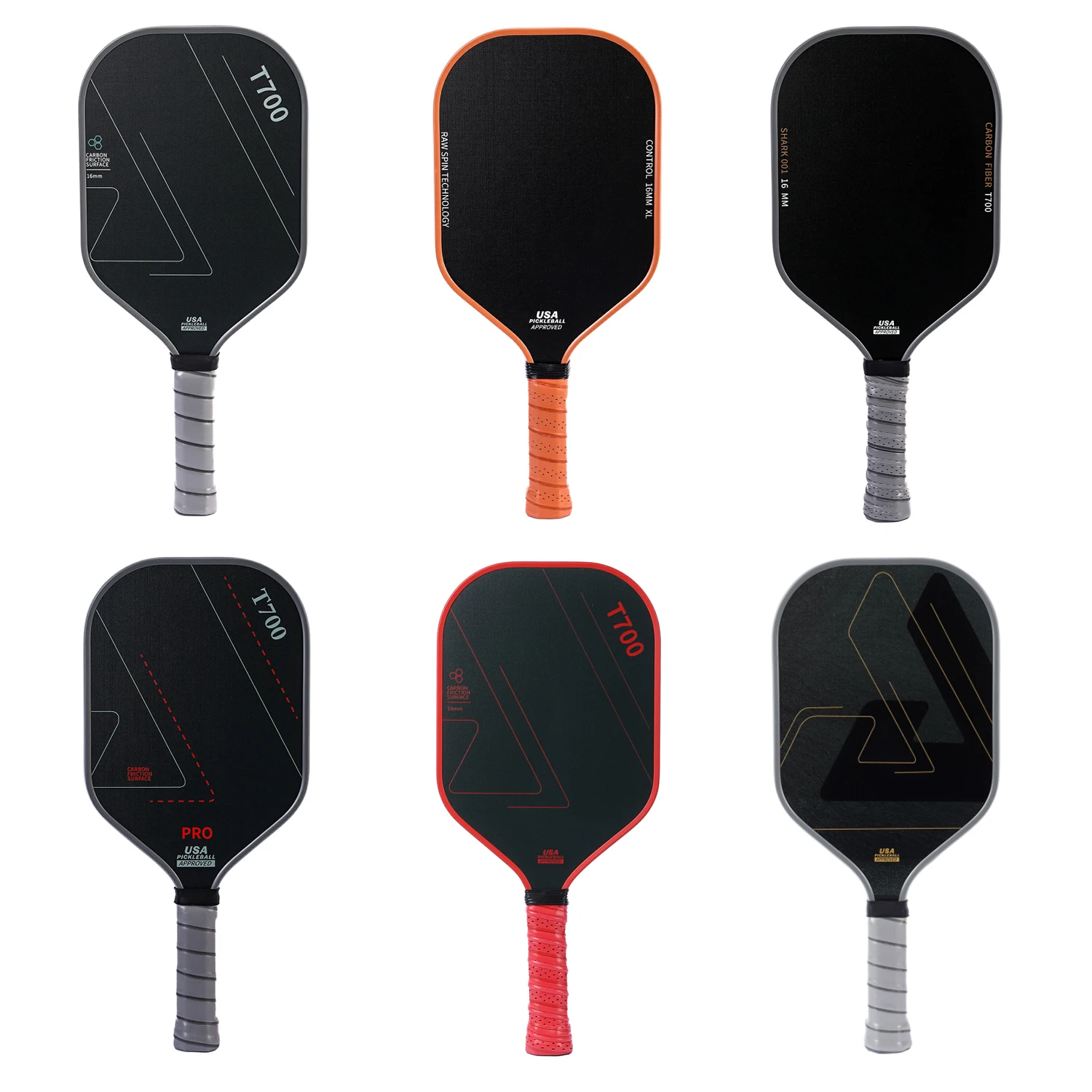 Wizja Pickleball Paddle Teksturowany uchwyt węglowy Technologia powierzchniowa Maksymalna kontrola obrotu Dodano rdzeń mocy Rakieta Pickleball Bat