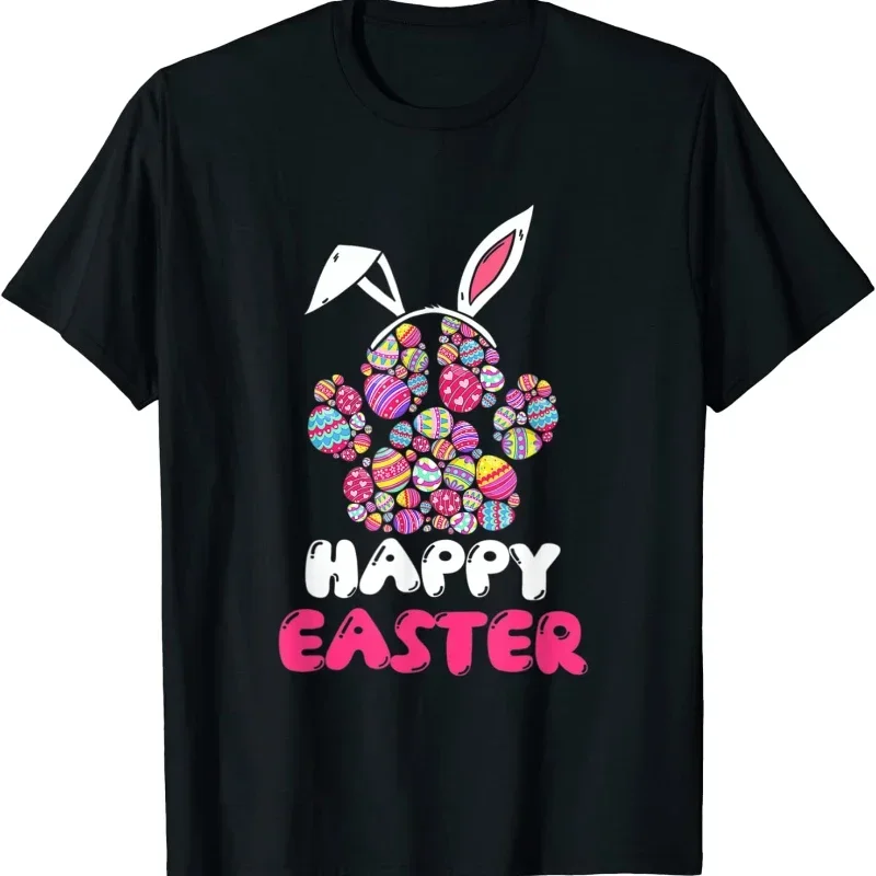 Funny Dog Bunny Happy Easter Day Cat Mom Dad Pet Lovers Printed Kawaii Women Men Tops Memory Of  Christ T Shirt summer