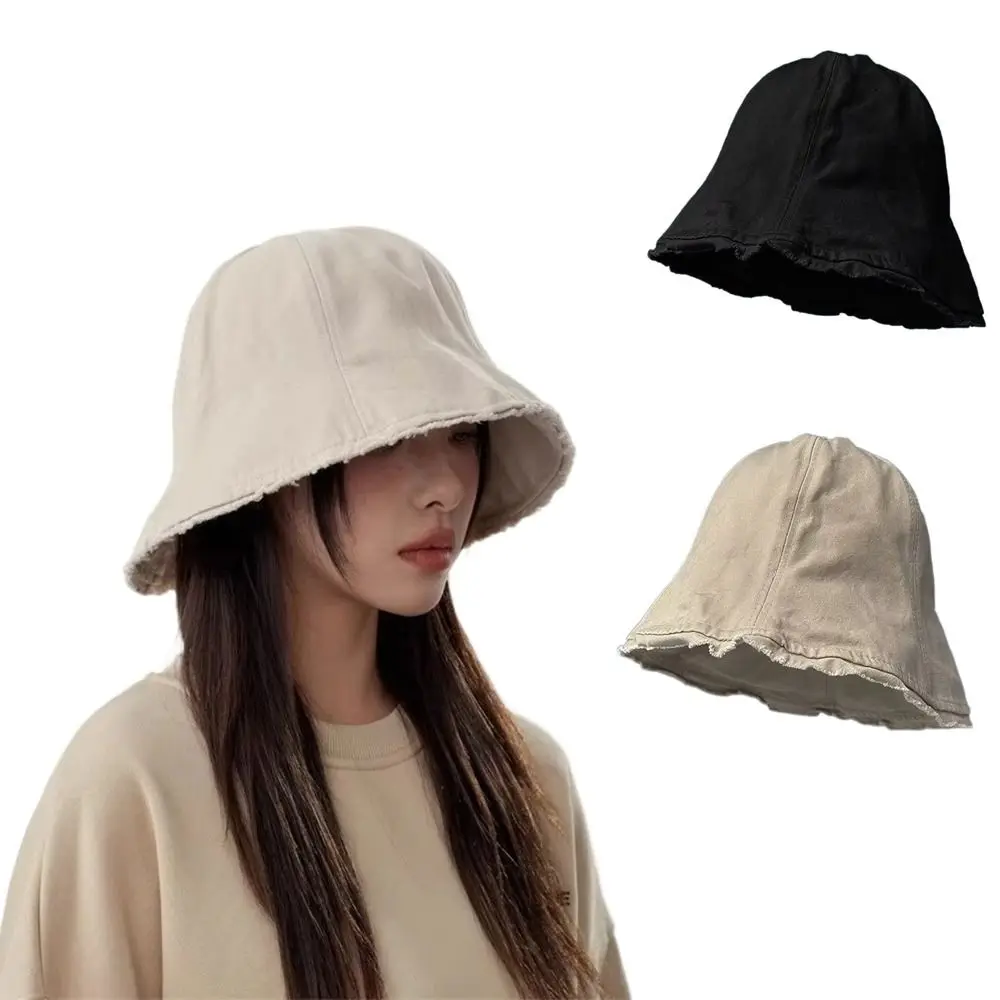 Fashion Versatile Bucket Hat Foldable UV Protection Fisherman Hat Oversized Brim Beach Hat Unisex