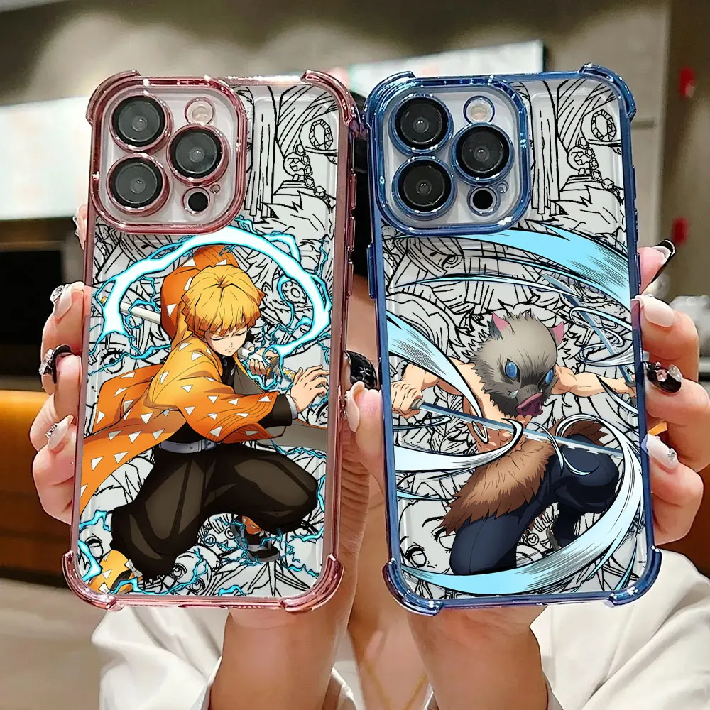 Demons Slayers Zenitsu Inosuke Anime Case For Xiaomi 17T Pro 15T 14T 15 14 Poco F7 F8 Ultra M7 M8 X5 X6 X7 X8 Pro Max 5G Cover