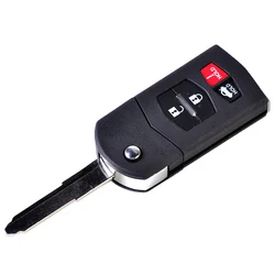 DWCX 4 Button Folding Remote Control Keyless Key Shell Case Fob Housing for Mazda 3 6 2010 -2012 For MX-5 Miata 2006 2007 - 2012