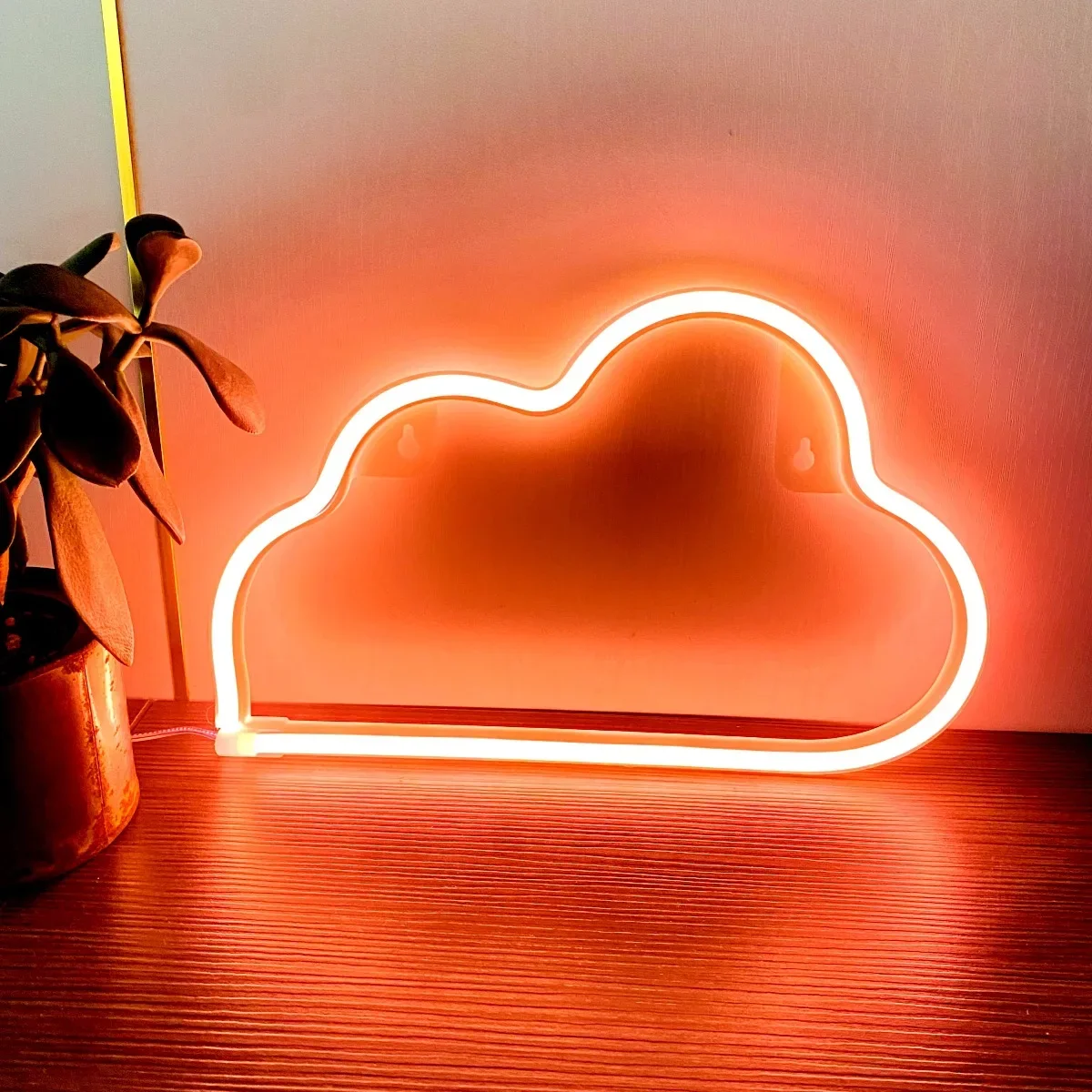 Colorful Clouds Neon Hanging Light Luminous Letter Decor Lighting Sign Art Night Lamp Xmas Birthday Gift Wedding Party Wall Lamp