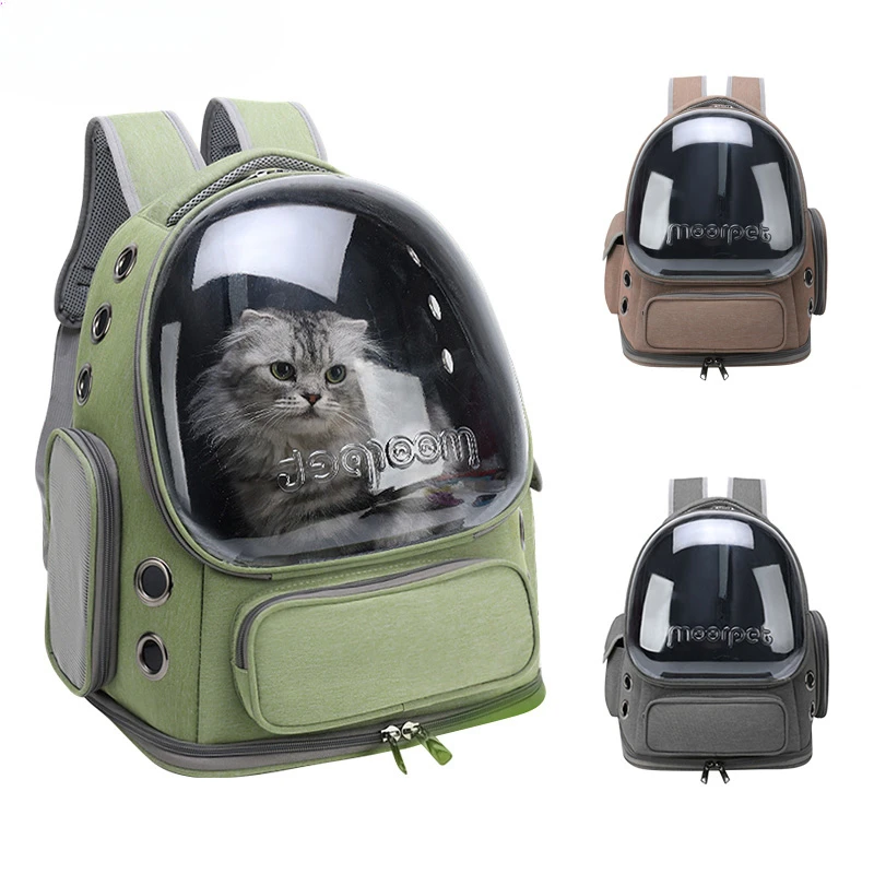 

Pet Cat Backpack Astronaut Transparent Carrying Bag For Cat puppy Breathable kitten Outdoor Bags Space Capsule Cats Package