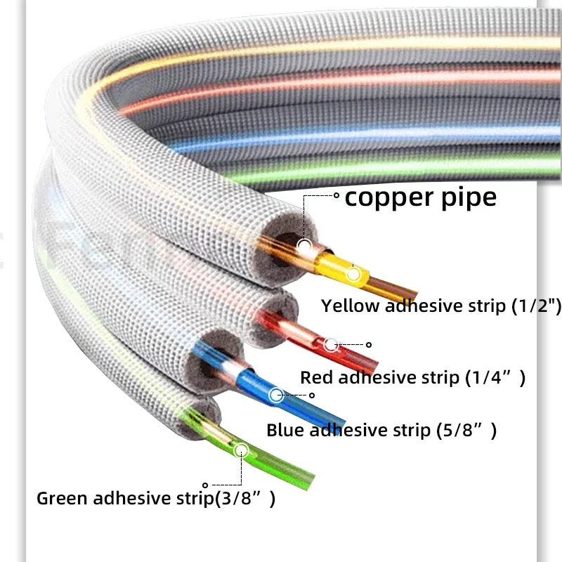 Air Copper Pipe Protector CT-205 PE Plastic Pipe Bending Tool 4M Anti-Deformation Copper Pipe Protection Non-Deformation