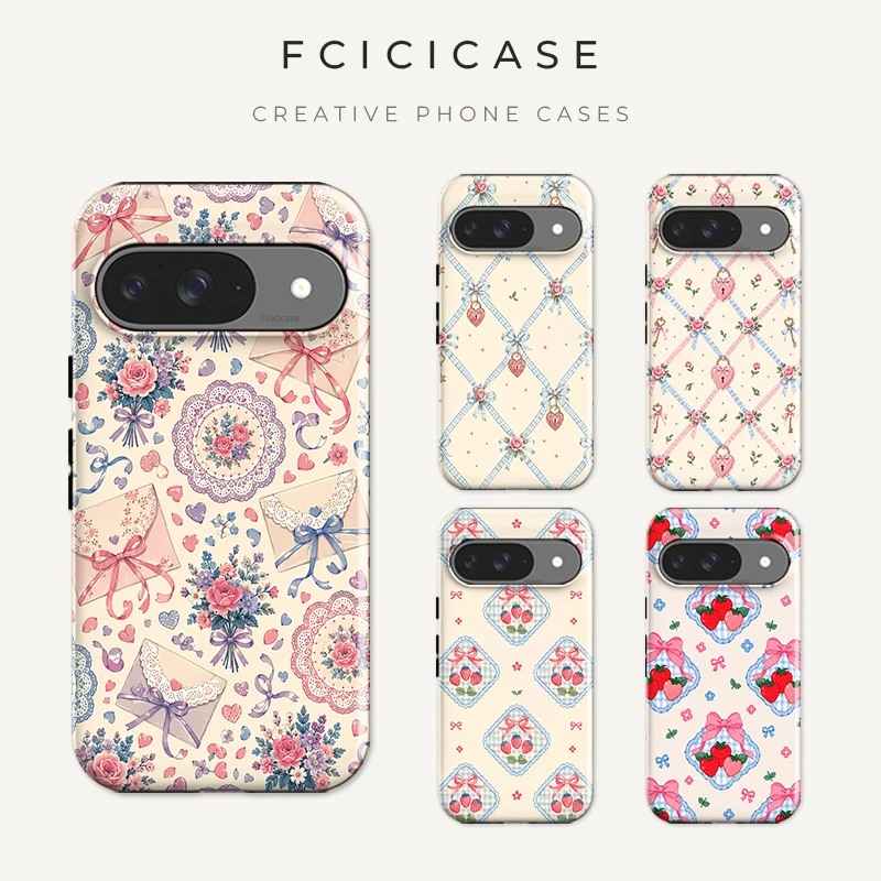 Fcicicase Pattern Case For Google Pixel 10 Pro XL 10A 9 8 7A 5A For Magsafe Wireless Charge PC +TPU Protective Cover Capa