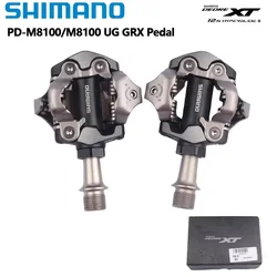 Shimano GRX PD-M8100 UG Self Lock Pedal Deore XT PD-M8100 PD-M8120 Race SPD Pedal Gravel Bike Pedal MTB Bicycle Original Shimano