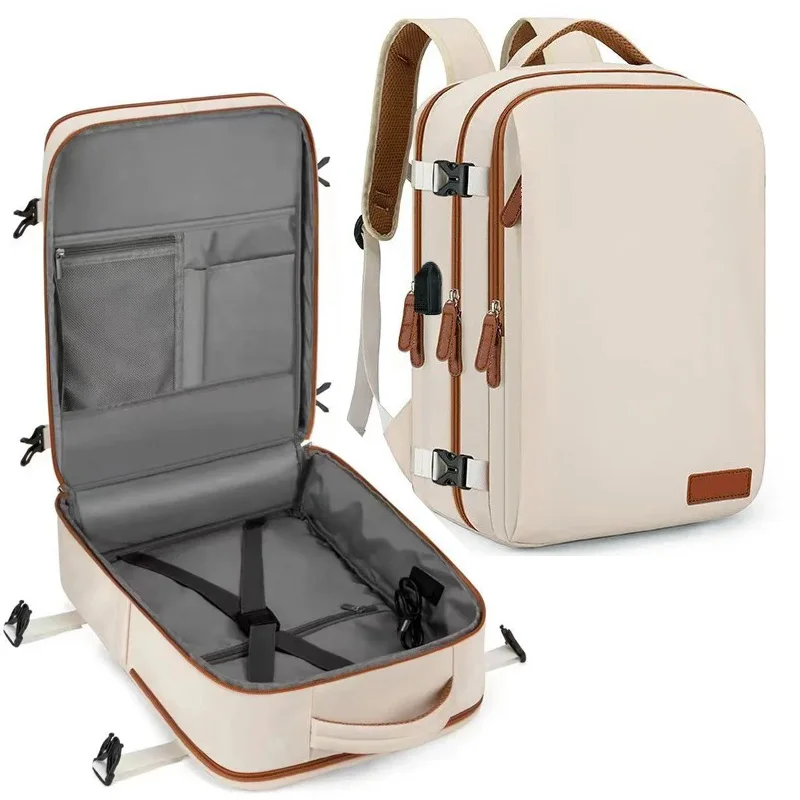 

Travel Backpack 40x20x30 Cabin Plane Waterproof Expandable Weekender Laptop With USB Port Ryanair Carry-On Women Men Backpack