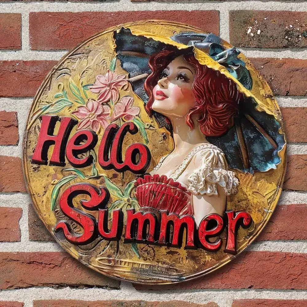 جولة معدن الألومنيوم تسجيل الفن اللوحة إكليل لوحات الزخرفية مدخل ديكور هدية قناع موضوع لشريط نادي ديكور جدران غرفة المنزل #5