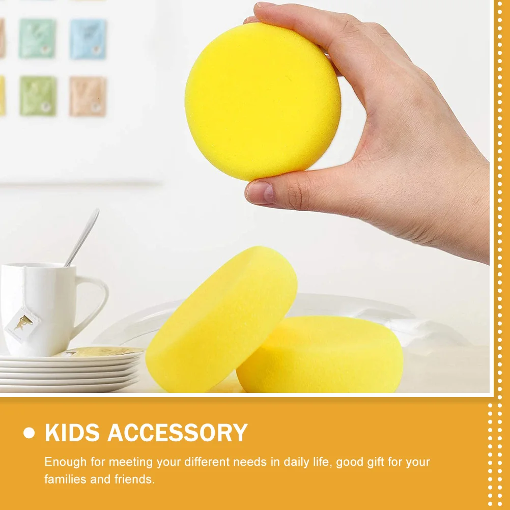 

25pcs Painting Sponge Kids Art Sponges Children Pottery Sponge Kindergarten Supply Washable Strong Ink Absorption Edges Clean