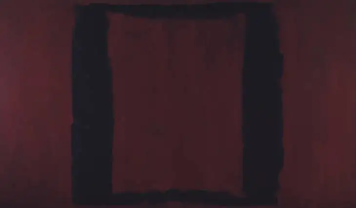 100% handmade high quality Abstract Oil Painting Reproduction on Linen Canvas,Black on Maroon2 by Mark Rothko,Fast Free Shipping