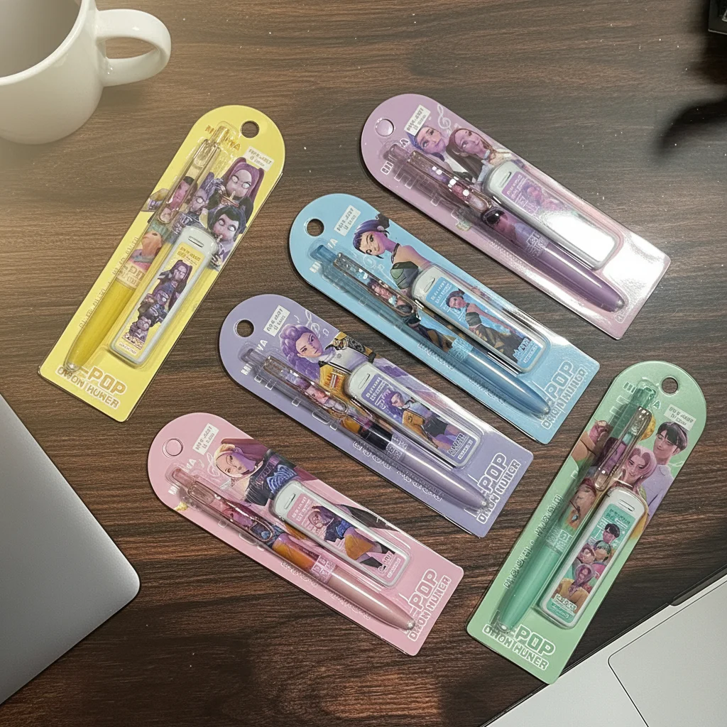 KPOP デーモンハンター オートマチックペンシルセット - ランダム1/2/4本入り 学生・子供向け文房具、書き物・お絵描きギフト