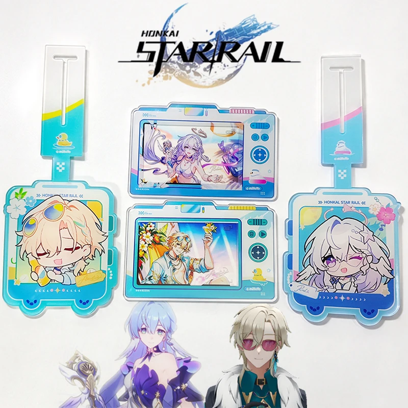 Game Honkai Star Rail Robin Aventurine Summer Beach Cosplay Prop Acrylic Camera Photo Frame Luggage Tag Fan Collectible Gift