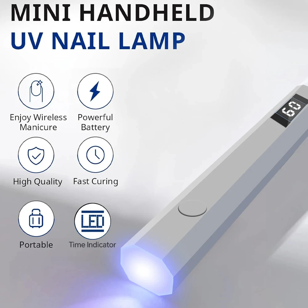 HOMEFISH UV LED Nail Lamp with Adjustable Bracket Base and LED Indicator, Professional Nail Dryer for Fast Curing and Gel Nails view 6