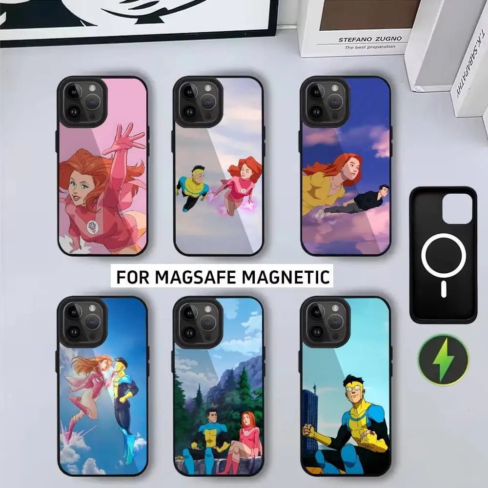 

Anime I-Invincible M-Mark A-Atom E-Eve Phone Case For iPhone17,16,15,14,13,12,11 Plus,Pro Magnetic For Magsafe Wireless Charging