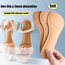 Selbstklebende Einlegesohlen für hochhackige Sandalen für Damen, bequem, schweißabsorbierend, Schuhsohle, rutschfest, Memory-Schaum, Sieben-Punkt-Schuhpolster