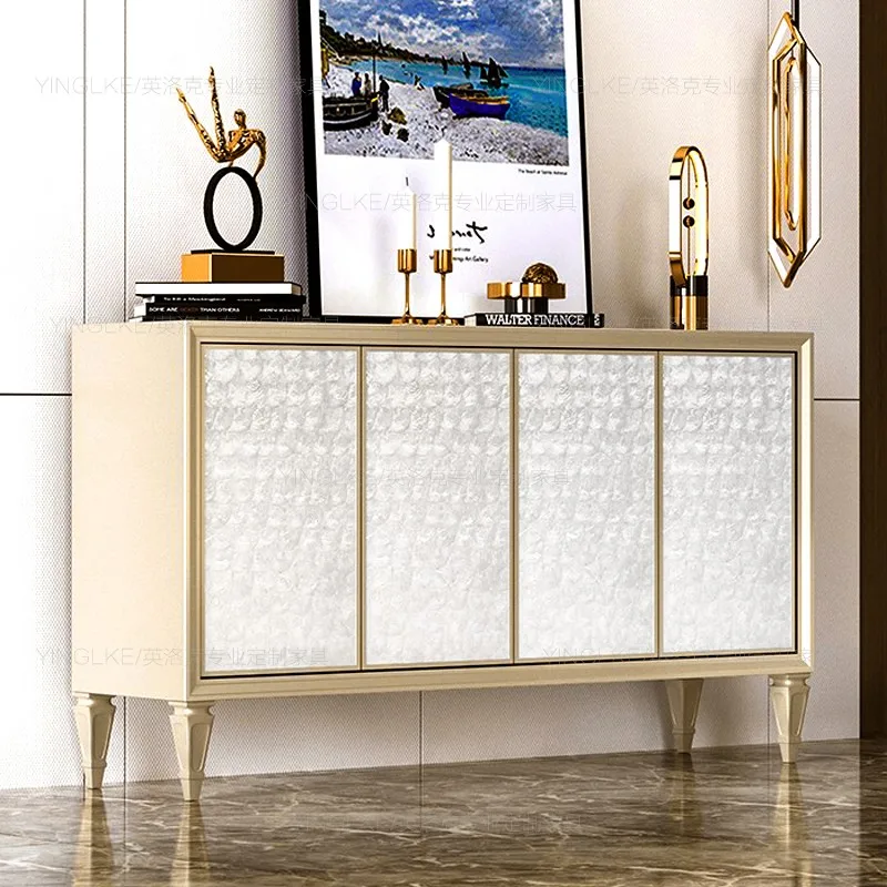 

Light luxury style personalized shell entrance cabinet into the door shoe cabinet modern simple living room decoration