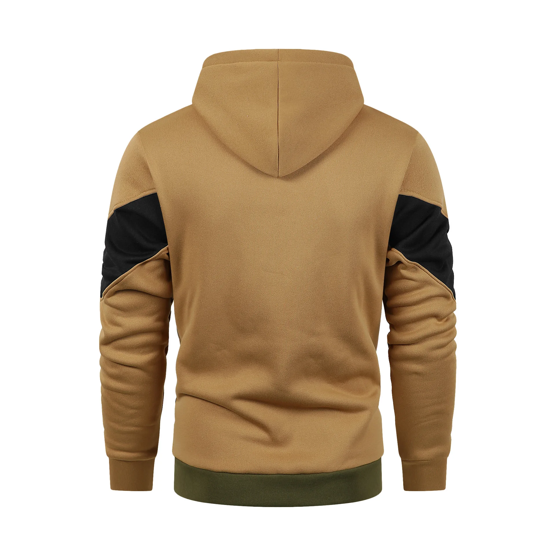 2024 Spring and Autumn Men\'s and Women\'s Fashion Zipper Splicing Hoodie Hoodie Outdoor Sports and Leisure Loose Simple Coat