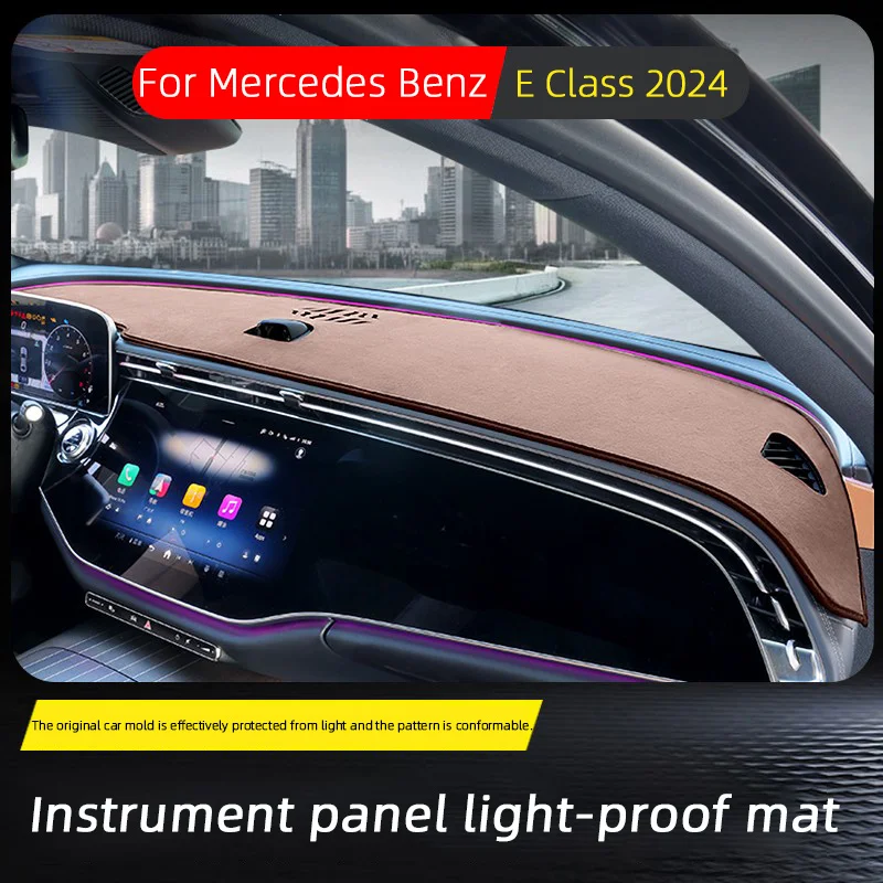 

Car Dashboard Light-proof Mat Dash Non-slip Sun Shade Protetion Carpet Non-Slip Mat For Mercedes Benz E Class 2024 Accessories