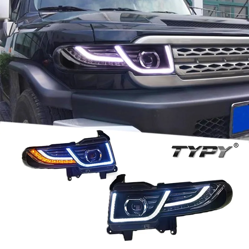 

Автомобильные фары TYPY для Toyota FJ Cruiser, светодиодные фары для проектора 2007-2017, дневные ходовые огни, автомобильные аксессуары