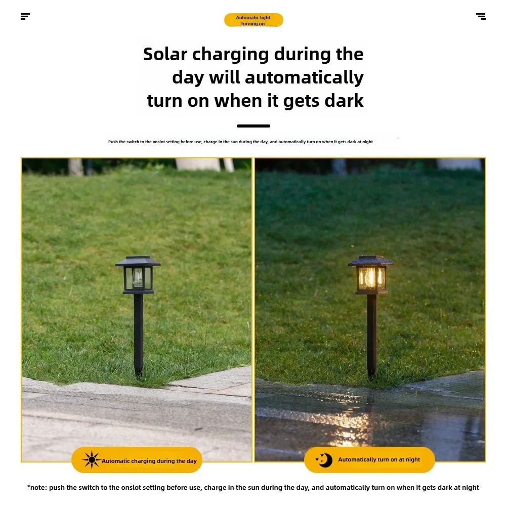 Lámpara Solar de jardín con enchufe de tierra para exteriores, lámpara Led de ambiente para Patio, Villa, lámpara de tungsteno, decoración de parque al aire libre, luces de paisaje, decoración de jardín