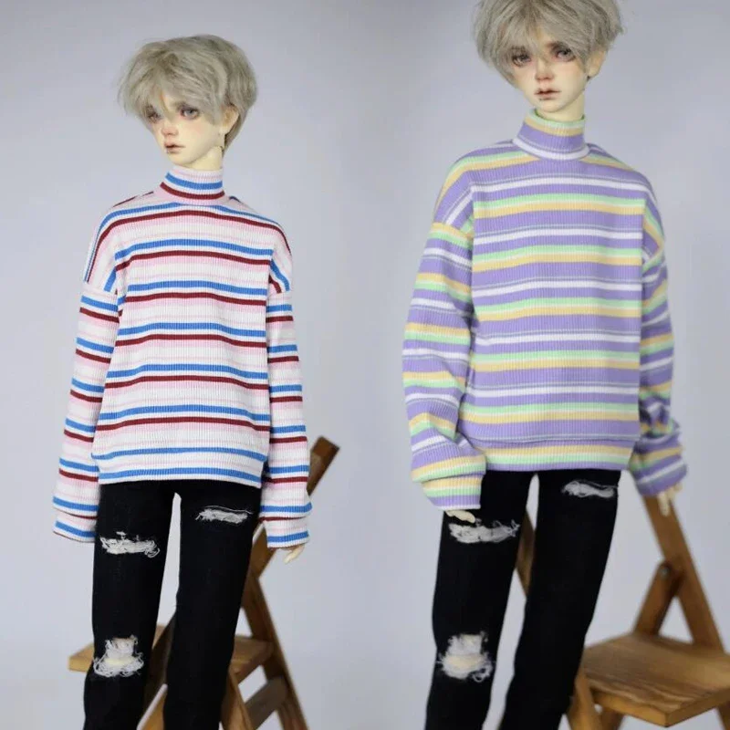 

D04-B188 детская игрушка ручной работы BJD/SD 1/3 1/4 MSD SD10 полосатый свитер со средним воротником 1 шт.