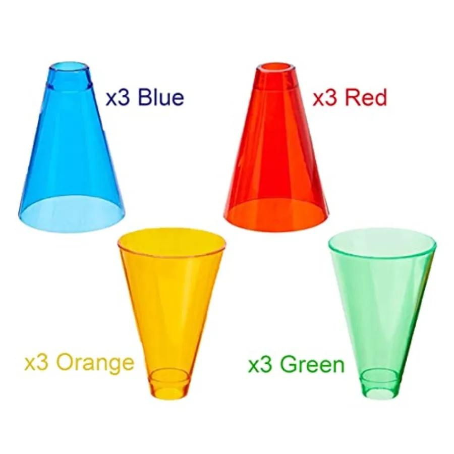 Stapelbare Hand-Ersatzkegel, 12er-Set, mehrfarbig