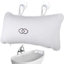 Massage Bathing Pillows Air Bags Soft Comfort Pvc Inflated Spa Headrest Cushion Bathroom Bathtub Pillows Suction Cups Anti Slip