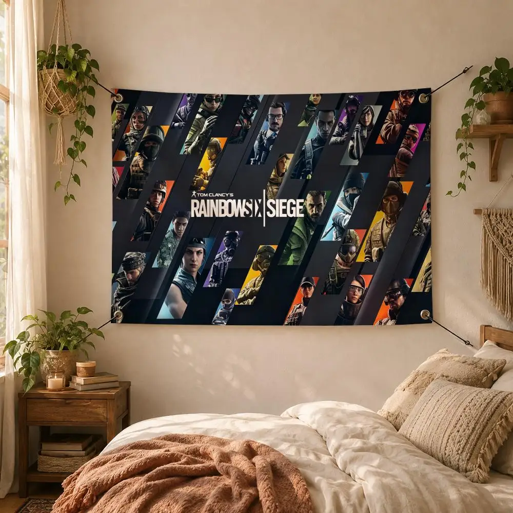 Game-Rainbow Six Tactical Shooter Flags Decorative Flag Banner for Outdoor Garden Yard Camping Party Home Wall Hanging Decor