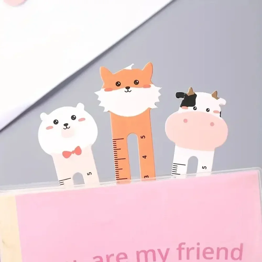 100Pc Cartoon Animal Paper Bookmarks Ruler for Kids Birthday Party Favors Back To School Teacher Gifts Pinata Fillers Goodie Bag