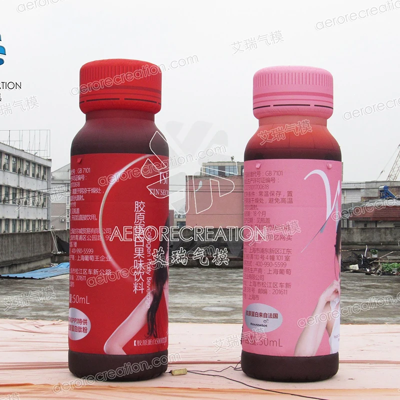 Manufacture Giant Inflatable Wine Bottle Customized Huge Blow up Bottle Advertising Inflatable Beverage
