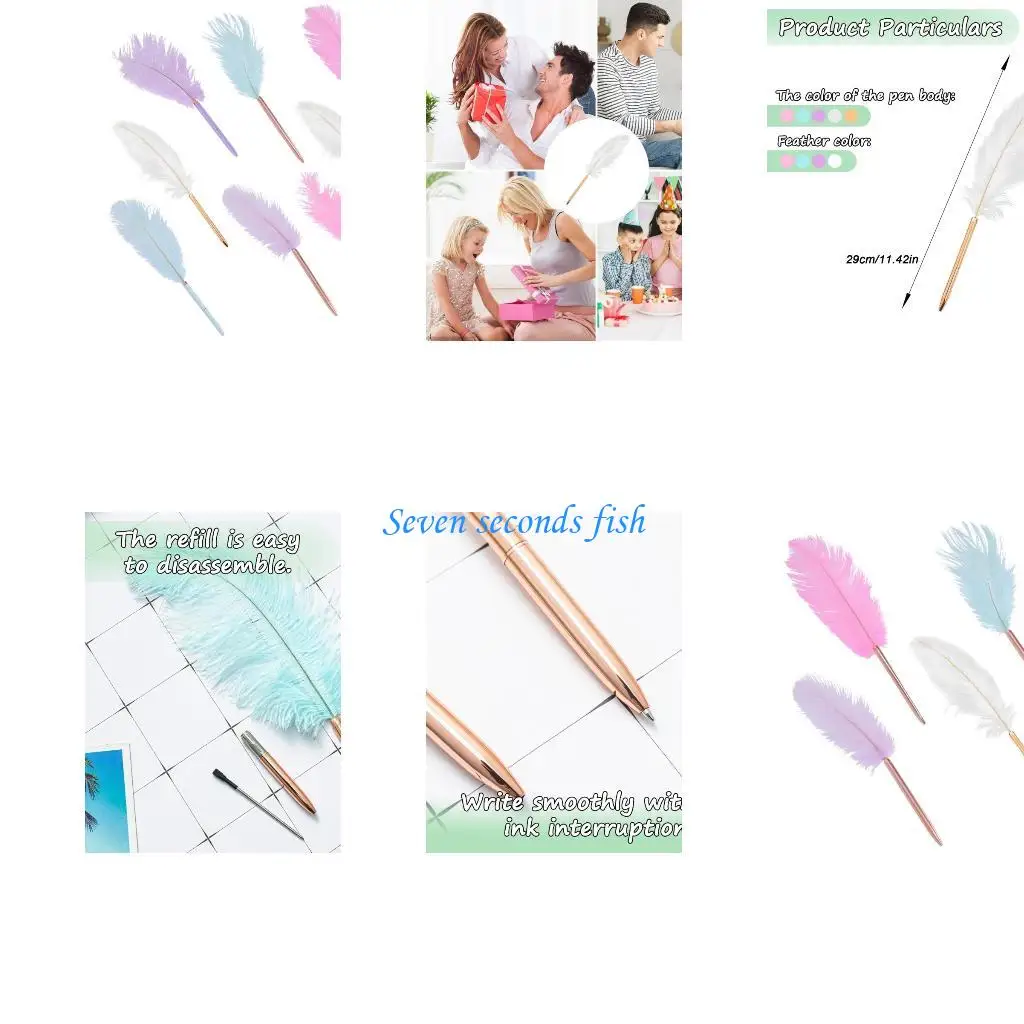 

L74B 4pcs Pen Ballpoint Pen Writing Pen Wedding Signing Pen for School