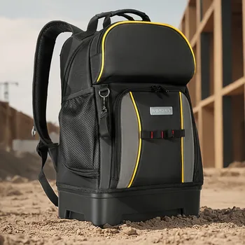 ใหม่ Heavy Duty คุณภาพสูงเครื่องมือกระเป๋าเป้สะพายหลังขนาดใหญ่ด้านล่างกระเป๋าเป้สะพายหลังช่างไฟฟ้าสําหรับเครื่องมือ Organizer กระเป๋าเครื่องมือช่างไฟฟ้า