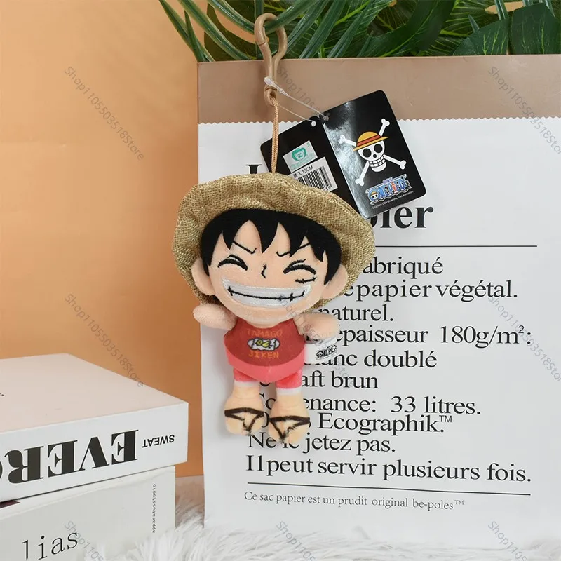 One Piece Plush Keychain Cute Anime Luffy Ace Chopper Sabo Law Sanji Stuffed Doll Bag Pendant Keyring Gift for Fans view 4