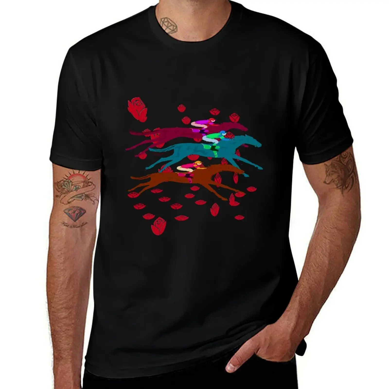 

Run for the Roses 2016 Kentucky Derby T-Shirt men t shirt cotton 100% funny t shirts man T-Shirt