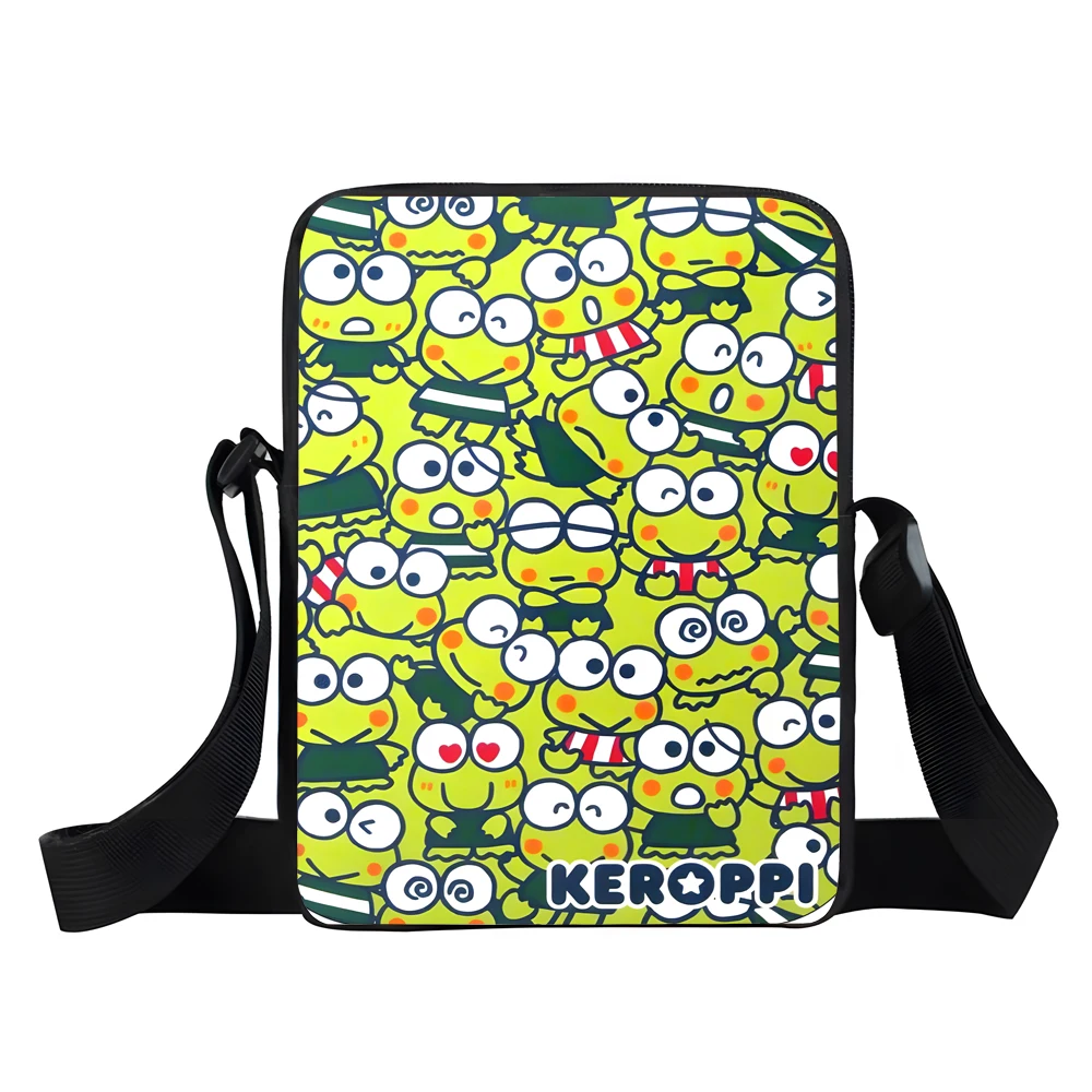 

Милая сумка через плечо с принтом K-keroppis для мальчиков и девочек, детская повседневная сумка для мужчин и женщин, сумка для телефона, сумка для покупок