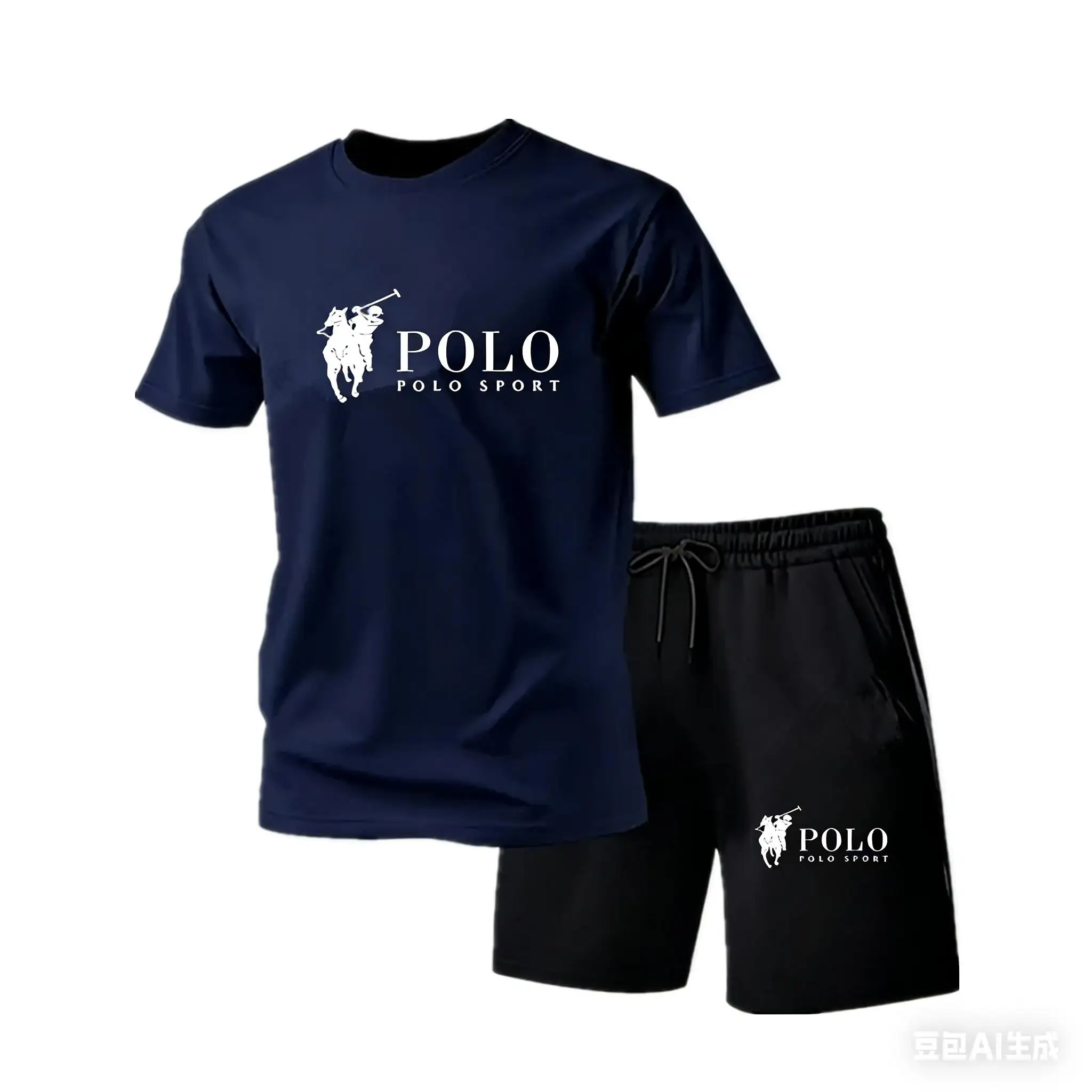 

Men's round neck sportswear and jogging pants set for spring summer fashion outdoor fitness leisure conjunto moletom