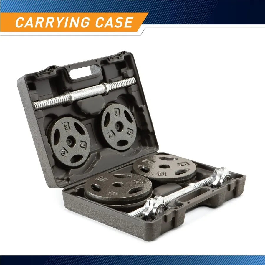 مجموعة دمبل قابلة للتعديل بوزن 40 رطلًا مع أطواق للمنزل وصالة الألعاب الرياضية وكمال الأجسام وتدريبات الوزن وتصميم مدمج لـ Effi #5