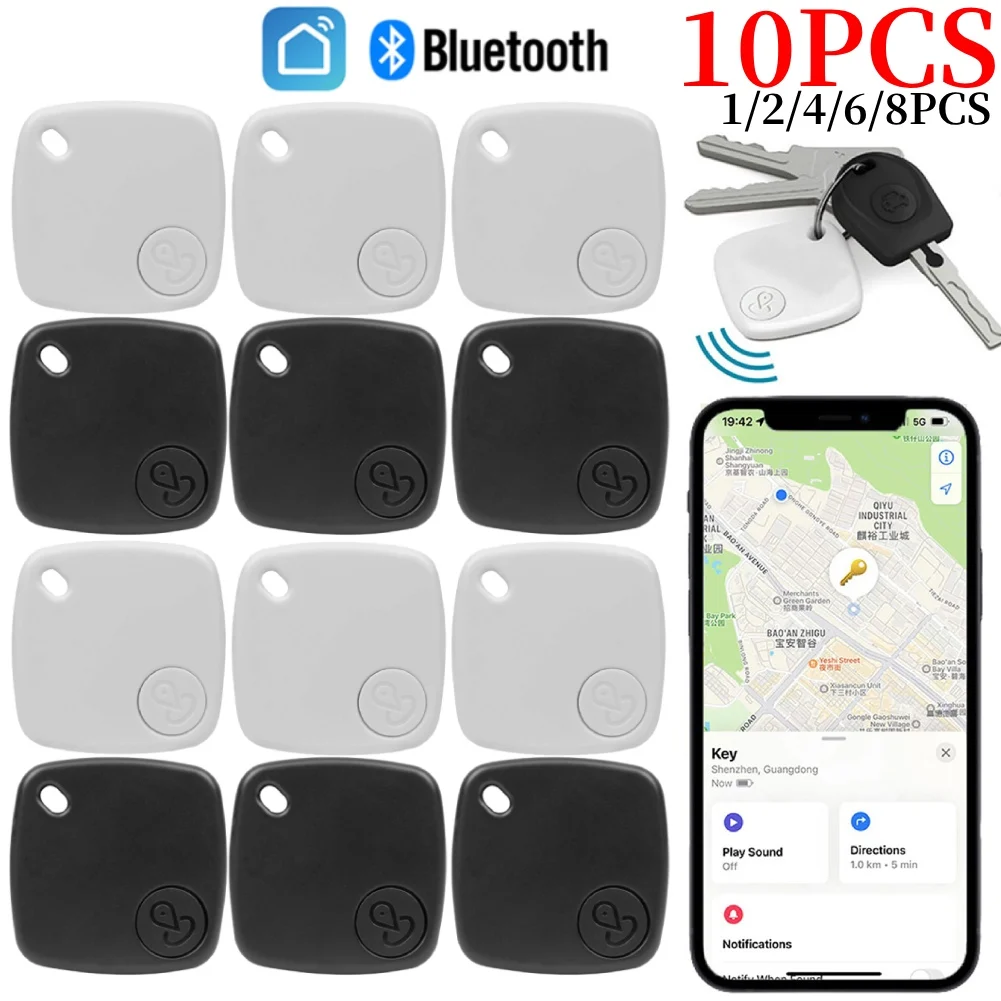 Bluetooth GPS Tracker Anti-Lost for Air Tag Replacement via Apple Find My to Locate Card Wallet Bike Keys Finder MFI Smart iTag