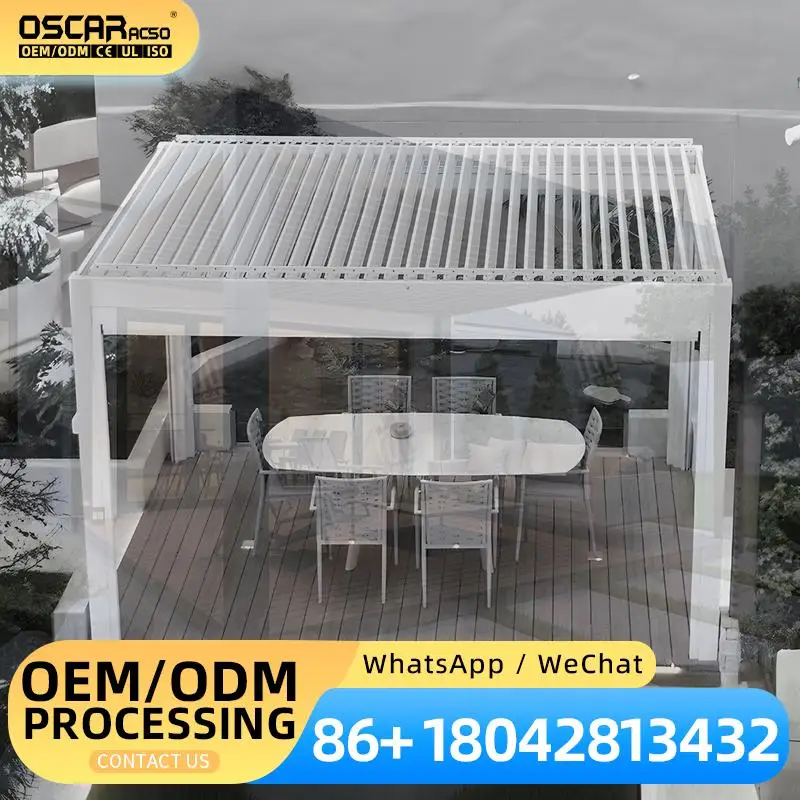Remote Control Retractable Motorized Awning for Outdoor Pergola and Garden Decor in US UK pergola