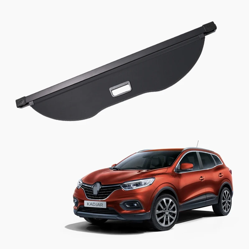 For Renault Kadjar 2015-2022，Black Privacy Screen Retractable Trunk Security Tonneau Cover Luggage Shield Shade Cargo Cover