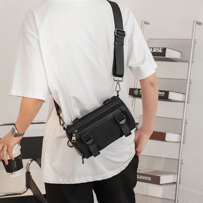 Fashion Oxford Crossbody Shoulder Bags For Men Bucket Shoulder Bag Men Casual Barrel Handbags Male Shoulder Messenger Bag 2022