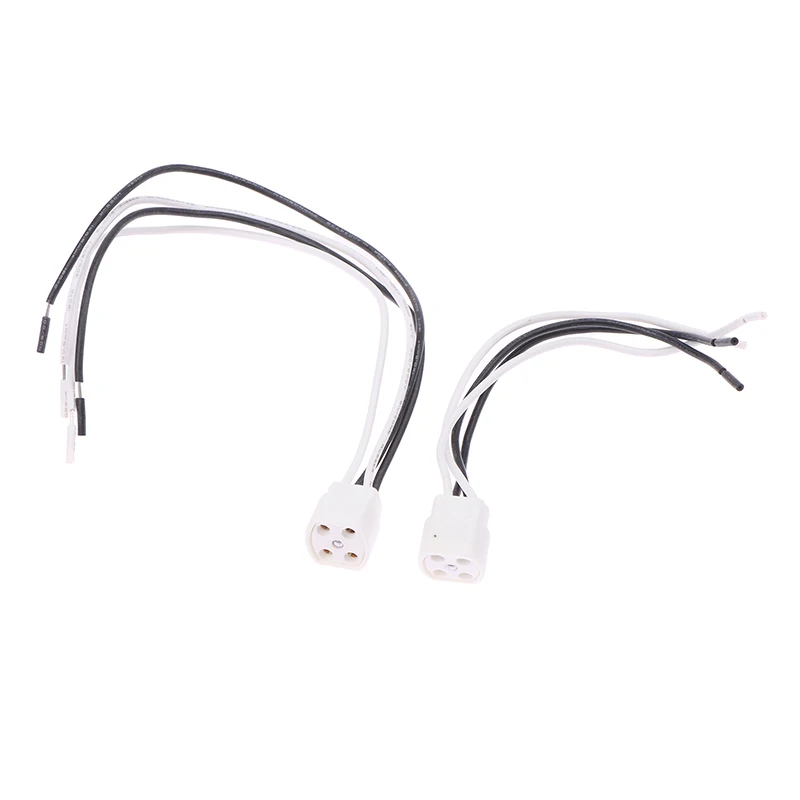 

G10Q Lamp Holder With 15/25cm Long Cable Ring Lamp Plug 4pins Lamp Base Insulating Tube Ultraviolet Light Lamp Base