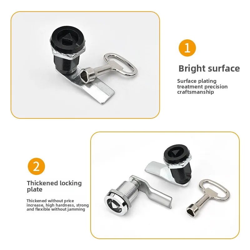 Triangle Key Lock, Telescopic Tongue Compression Type Distribution Box Electrical Cabinet Lock, Garbage Bin Lock