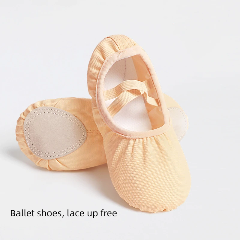Детская танцевальная обувь, балетки для девочек на мягкой подошве, тканевые туфли для йоги для взрослых, дышащие и прочные, стиль без завязок